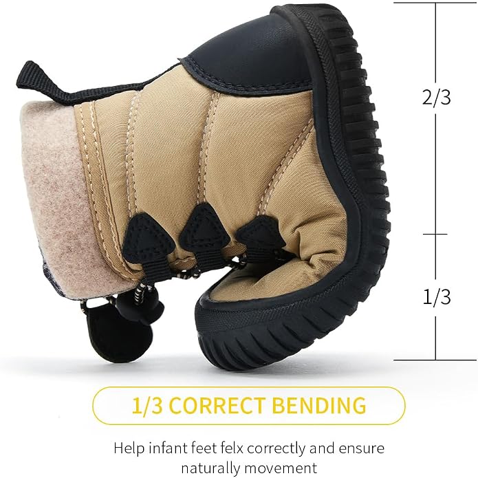 BMCiTYBM Toddler Baby Winter Snow Boots Boy Girl Faux Fur Warm Non Slip First - Image 4