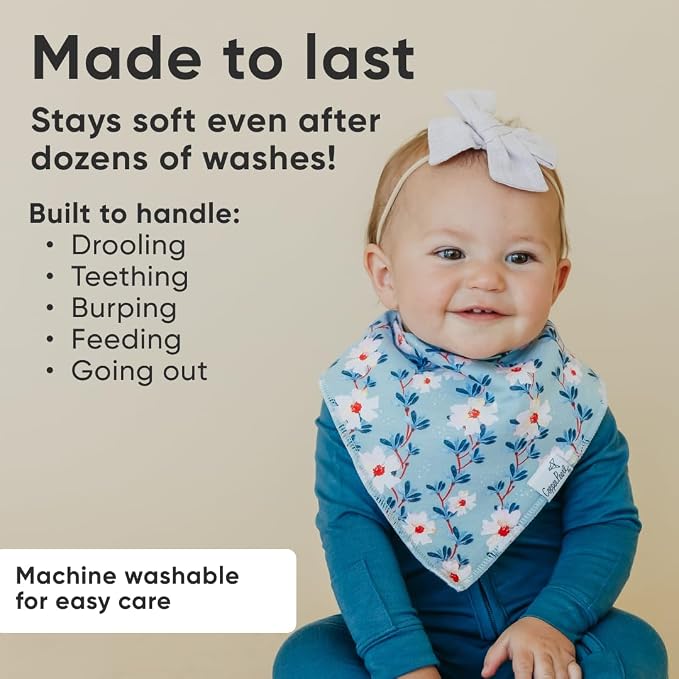 Copper Pearl 4 Pack Soft Cotton Baby Bibs - Image 4