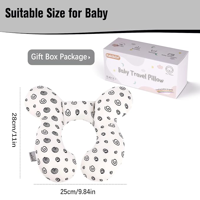 KAKIBLIN Baby Neck Pillow, Baby Head Pillow, Upgraded Travel Support Pillow - Image 7