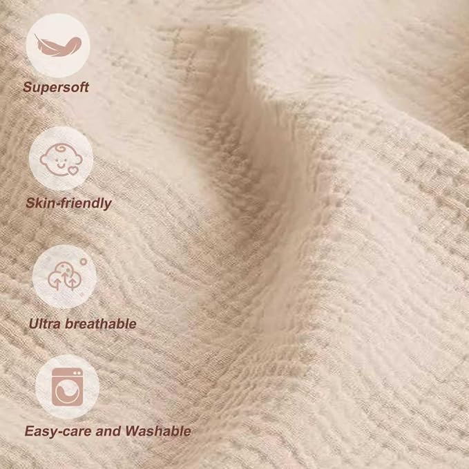 Muslin Nursing Cover for Breastfeeding, Privacy Breathable Breastfeeding Cover - Image 2