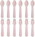 12 Pcs Kids Spoons and Forks Toddler Utensils Plastics Reusable Silverware Baby by Muulaii