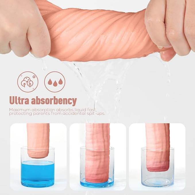 Yoofoss Muslin Burp Cloths for Baby 10 Pack 100% Organic Cotton Baby Washcloths - Image 3