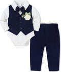 SANMIO Baby Boy Clothes Suits Infant Gentleman Outfit Collared Dress by SANMIO