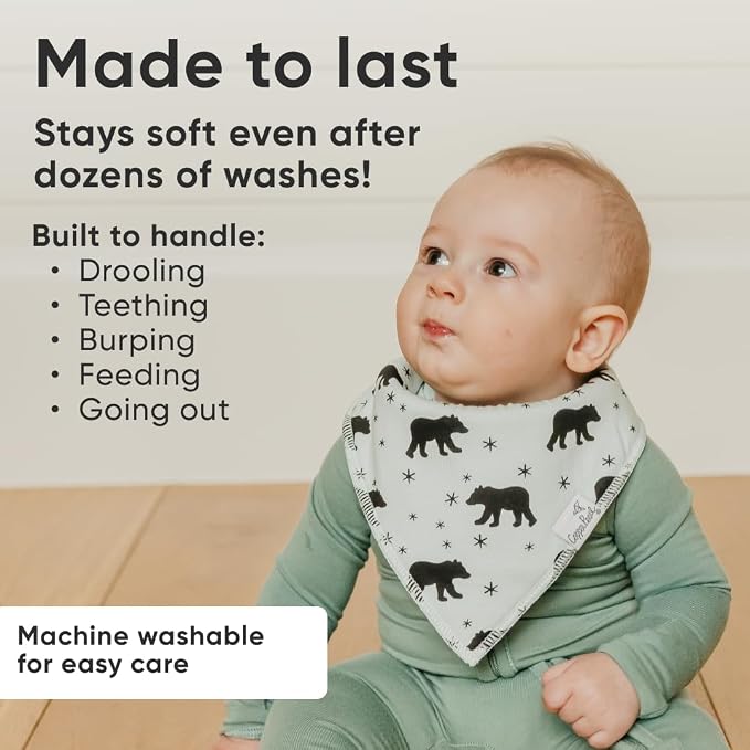 Copper Pearl 4 Pack Soft Cotton Baby Bibs - Image 4