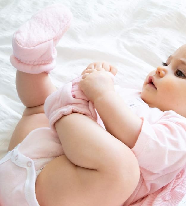 Burt's Bees Baby Unisex Booties Organic Cotton Newborn Essentials Shoes - Image 9