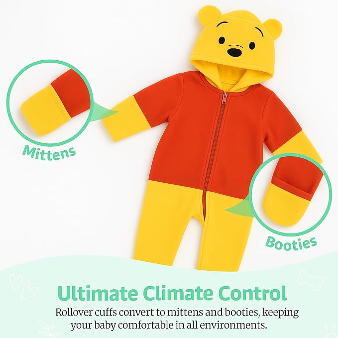 Cuddle Club Fleece Baby Bunting Bodysuit - Image 3