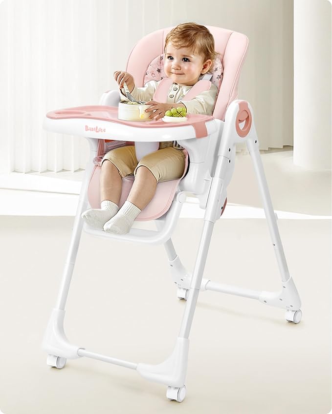 Foldable High Chair with Soft Cushion, High Chairs - Image 7