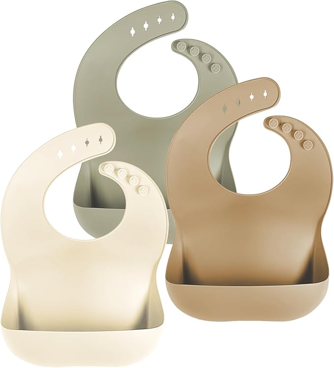 Cuddle Campus Set of 3 Silicone Bibs by CuddleCampus