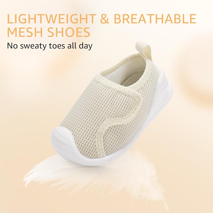 Baby Boys Girls First Walking Shoes Wide Toe Box Infant Sneakers Lightweight - Image 9