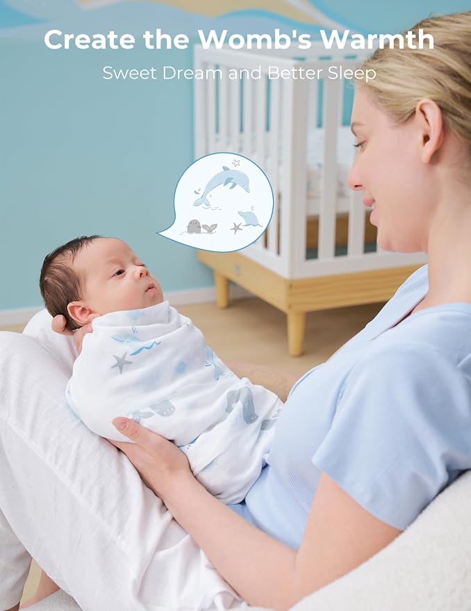 Momcozy Muslin Swaddle Blankets, Ultra Soft Neutral Registry Essentials - Image 4