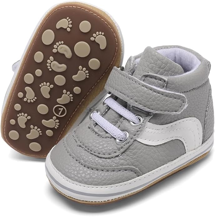Clowora Baby Boys Girls Shoes Non-Slip Rubber Sole Sneakers Infant First by Clowora