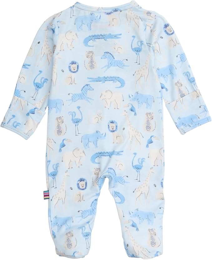 Magnetic Me Boys Modal Magnetic Baby Footie Pajamas | Silky Soft Modal Fabric | - Image 2