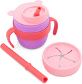 Easy Learn Drink and Snack Set – Baby + Toddler Silicone Learning Cup & Snack by 321Grow