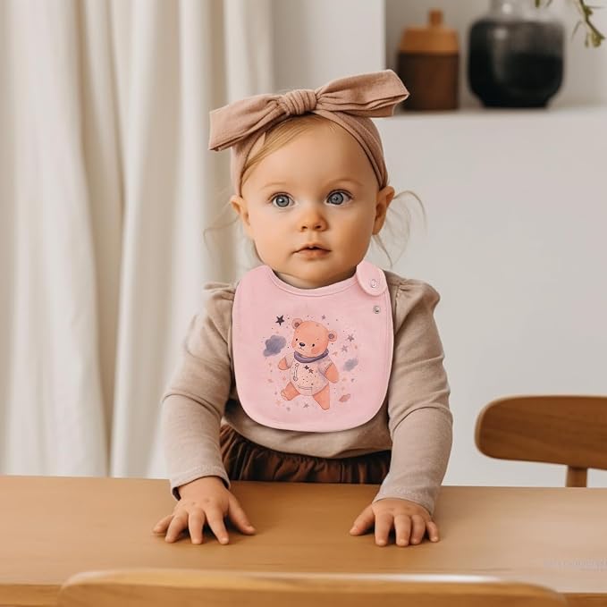 Maiwa 6 Pack Waterproof Cotton Baby Bibs - Image 4