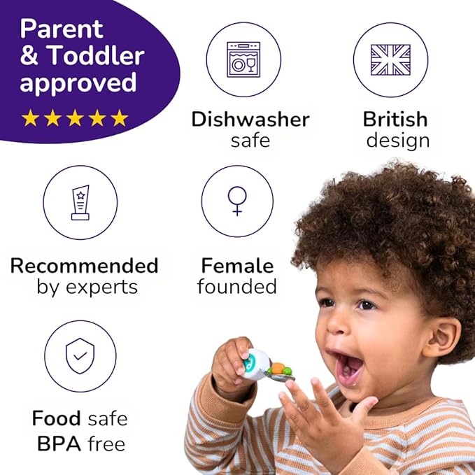doddl Toddler Utensils, Ergonomic Fork and Spoon Set - Image 7