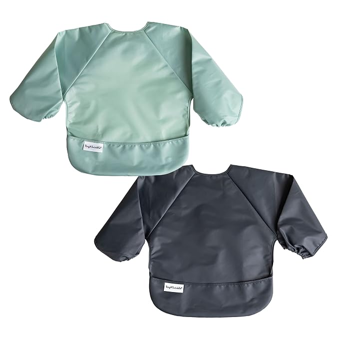 Tiny Twinkle Long Sleeve Bib for Babies & Toddlers – 2 Pack Waterproof Smock by TinyTwinkle