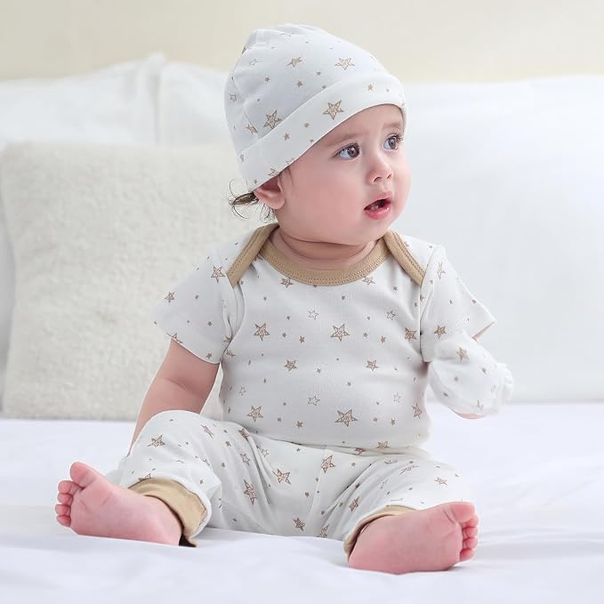 Baby Bodysuit and Pant Set 10-pcs Cotton Soft Newborn Boy Girl Clothes Outfits - Image 4