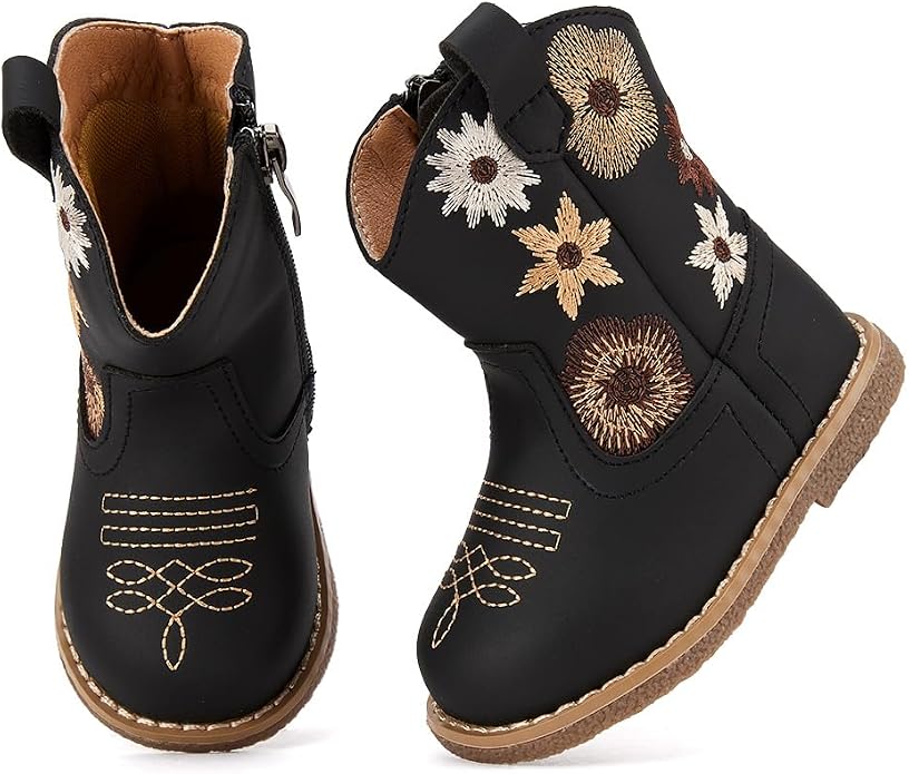 BMCiTYBM Baby Cowboy Cowgirl Boots Infant Western Shoes Boys Girls Round Toe - Image 4