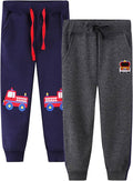 LOKTARC 2 Pack Boys Drawstring Sweatpants Cute Pattern Cotton Sport Jogger Pants by LOKTARC