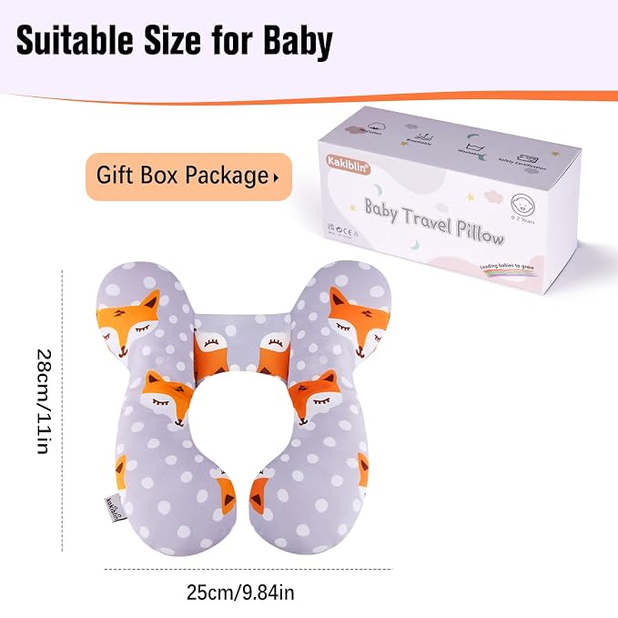 KAKIBLIN Baby Travel Pillow, Baby Neck Pillows - Image 5