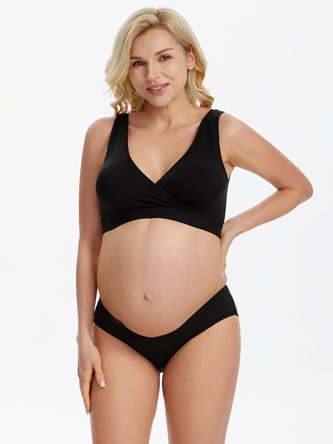 Angelhood 6 Pack Womens Cotton Maternity Underwear, Healthy Maternity Pregnancy - Image 2