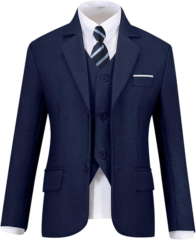 Visaccy Boys Suits Slim Fit Dress Clothes Ring Bearer Outfit - Image 3