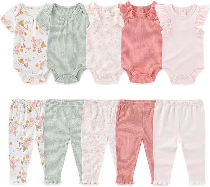 Kiddiezoom Newborn Baby Layette Set 10-Piece by Kiddiezoom