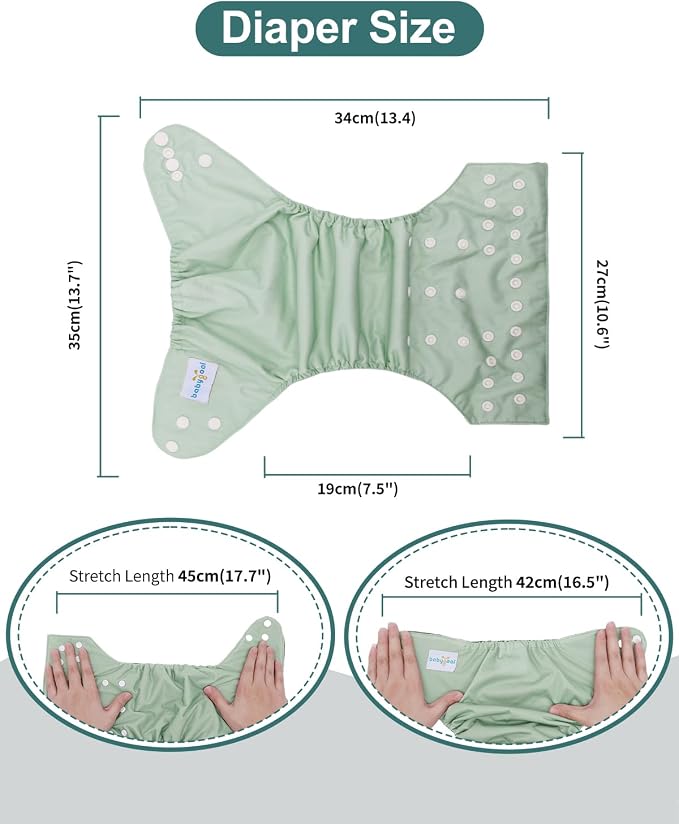 babygoal Reusable Charcoal Cloth Diapers - Image 5