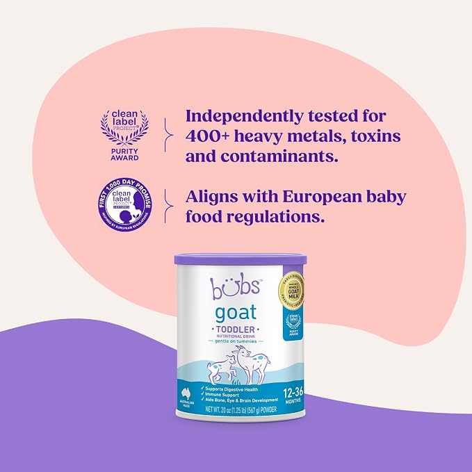 Bubs Goat Toddler Nutritional Drink, Non-GMO Whole Goat Milk-Based Gentle - Image 7
