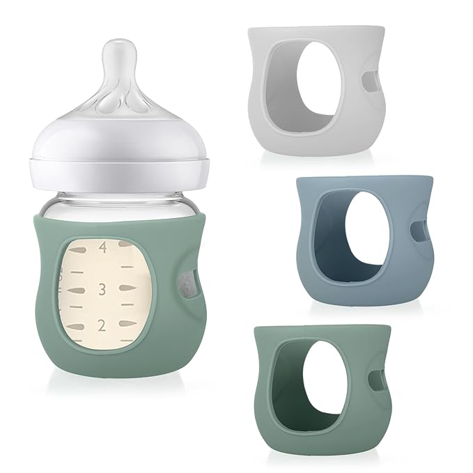 Juome Silicone Sleeves for Avent Natural Glass Baby Bottle by Juome