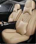 Leather Car Seat Covers for Volkswagen Atlas 2019-2023 Waterproof, Breathable by ijesign