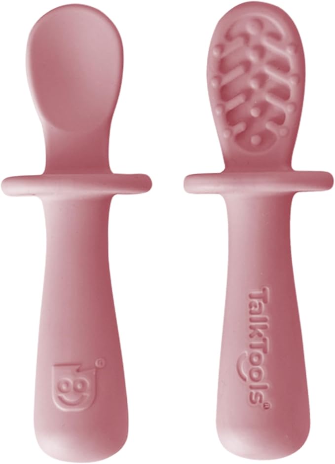 TalkTools ITSY Tiny Silicone Spoons – Twin Pack Soft Silicone Self-Feeding - Image 8