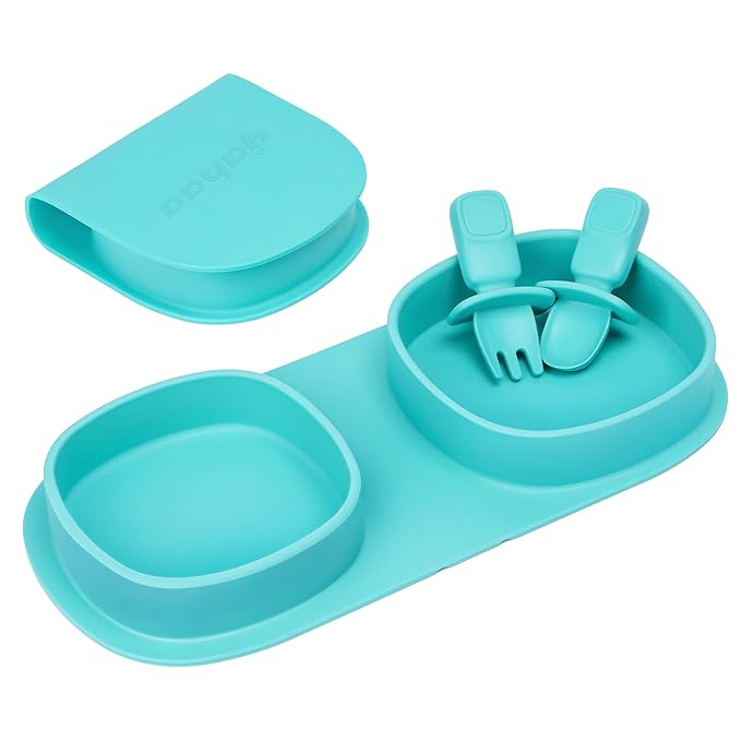 Silicone Foldable Novelty Dinner Plates, Baby Plates Travel Essential by YAHAA