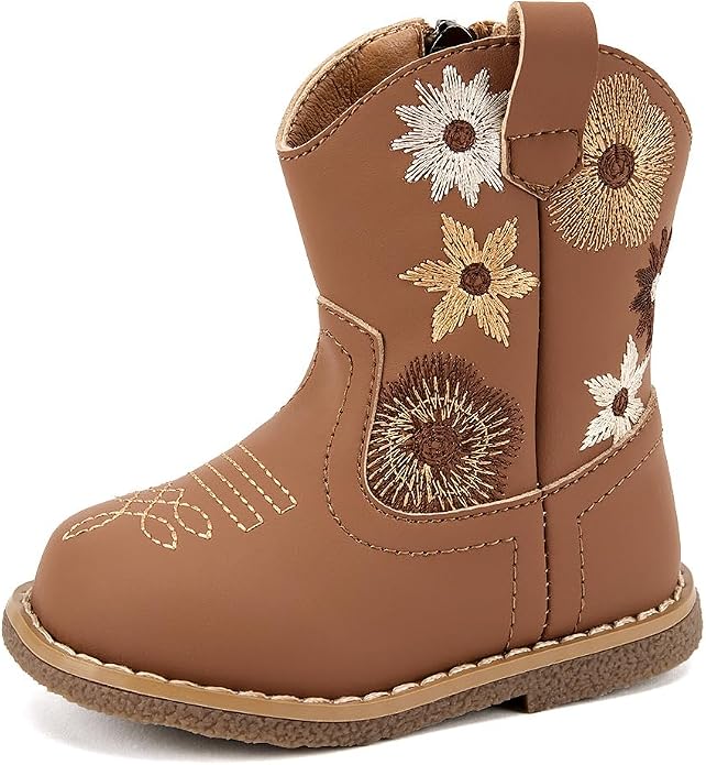 BMCiTYBM Baby Cowboy Cowgirl Boots Infant Western Shoes Boys Girls Round Toe - Image 4