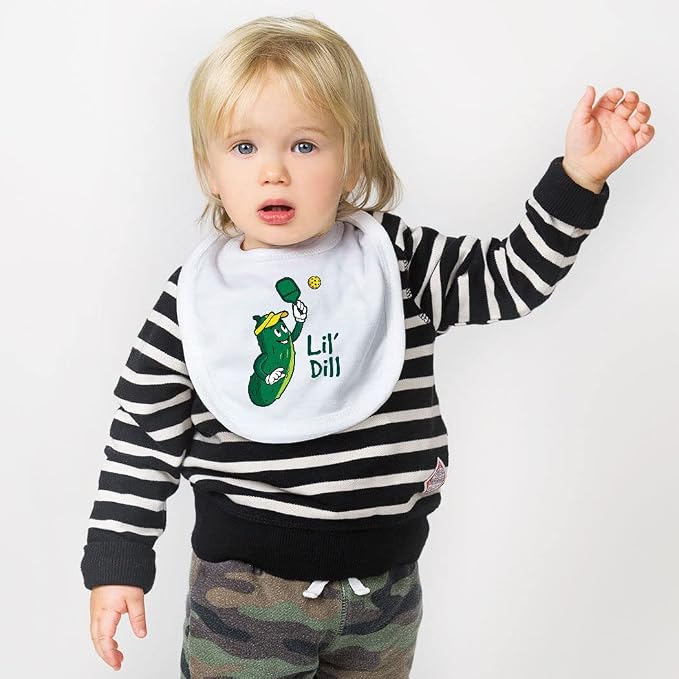 ChalkTalkSPORTS Pickleball Baby & Infant Bibs | Soft Microfiber Pickleball Baby - Image 2