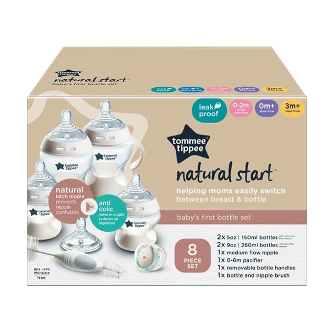 Tommee Tippee Natural Start Baby's First Bottle and Pacifier 8 Piece Set - Image 10
