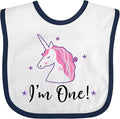 inktastic 1st Birthday Unicorn Baby Bib by Inktastic