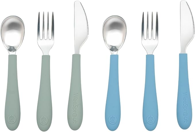 Kids Stainless Steel Utensils Set by WeeSprout