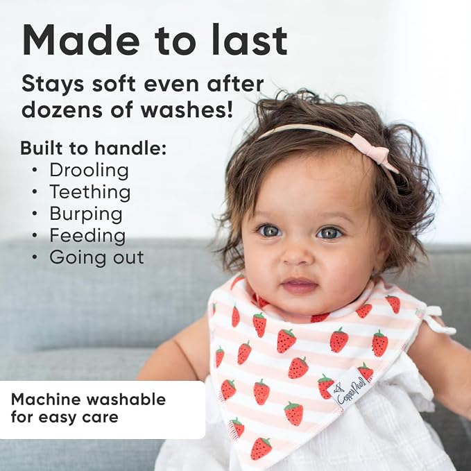 Copper Pearl 4 Pack Soft Cotton Baby Bibs - Image 3