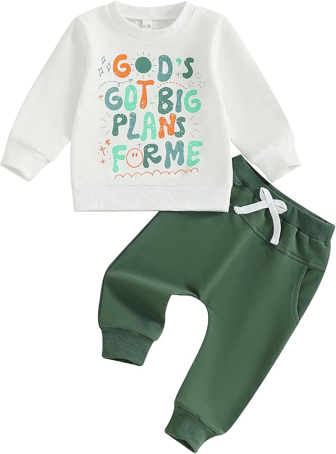 Nyapruwe Toddler Baby Boy Fall Outfit Funny Print Long Sleeve Sweatshirt by Nyapruwe