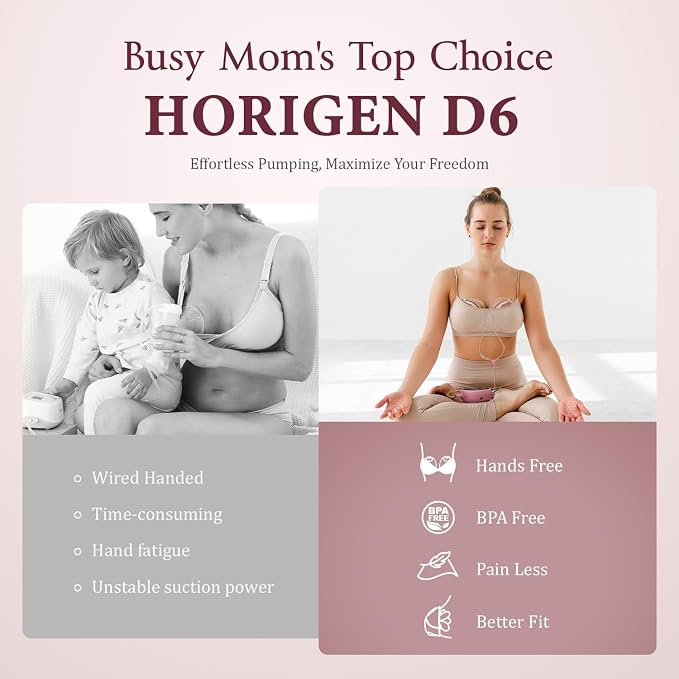Breast Pump Hands Free D6, Ultra-Lightweight Wearable Breast Pump - 25mm - Image 4
