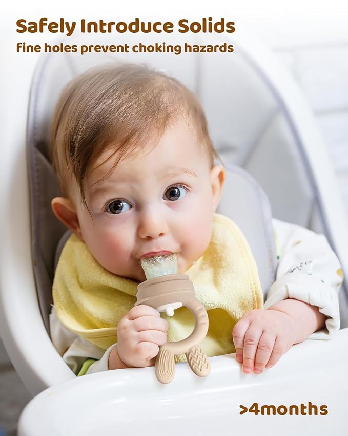 2 Packs Baby Fruit Feeder & Freezer Tray Combo, Push Pop Baby Food Feeder to - Image 2