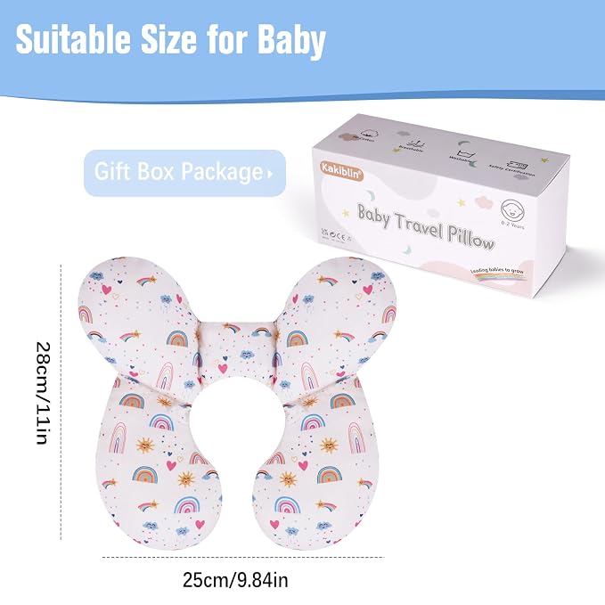 KAKIBLIN Baby Travel Pillow, Upgraded Baby Neck Pillows - Image 7