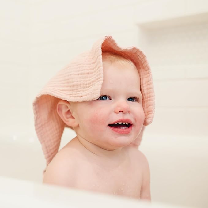 Konssy Baby Muslin Washcloths 7-Pack, 100% Cotton Baby Bath Washcloths - Image 5