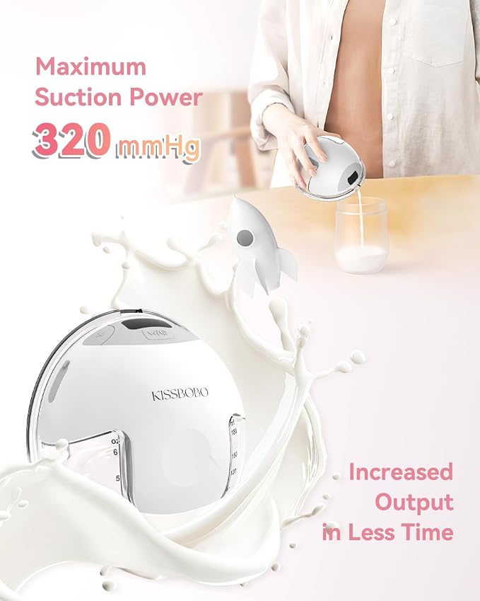 KISSBOBO Hands Free Breast Pump, Wearable Breastfeeding Pump - Image 2
