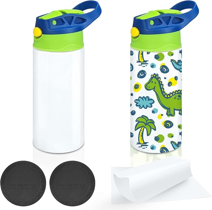 Kids Sublimation Tumbler, 12oz Sublimation Water Bottle Blanks, Straight by XccMe
