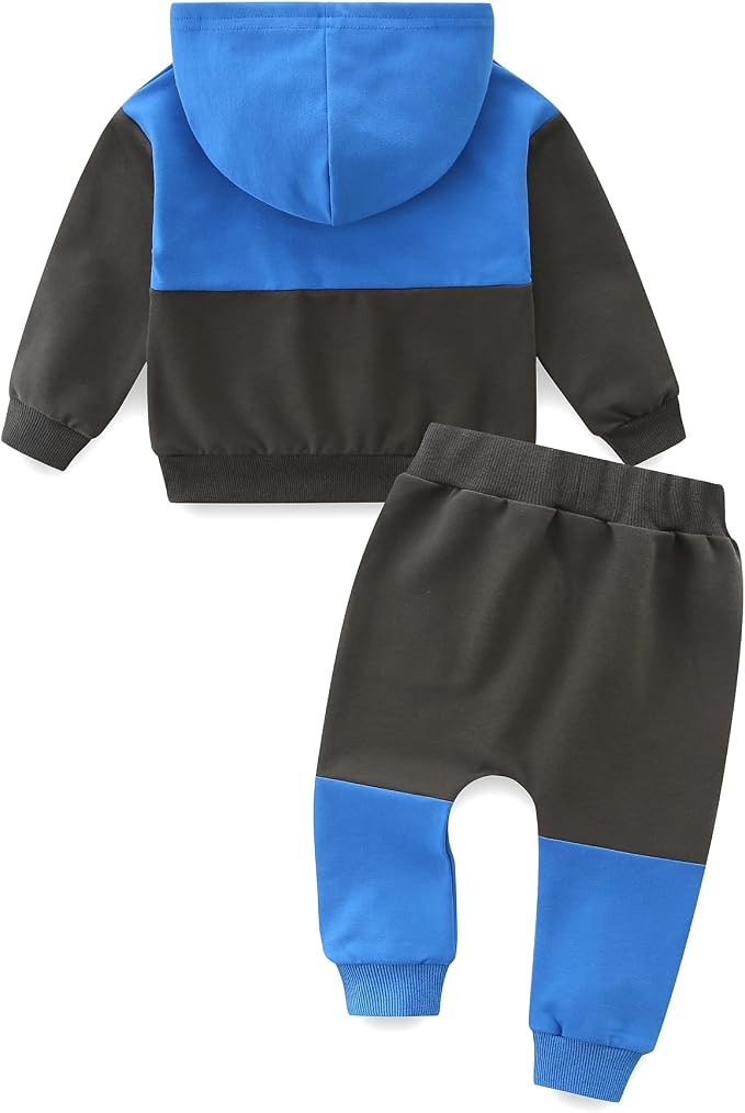 Baby Boy Outfits Short Long Sleeve Pants Clothes Set Spring Summer Hooded - Image 2