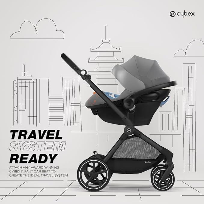 Cybex EOS 5-in-1 Travel System Stroller + Lightweight Aton G Infant Car Seat - Image 4