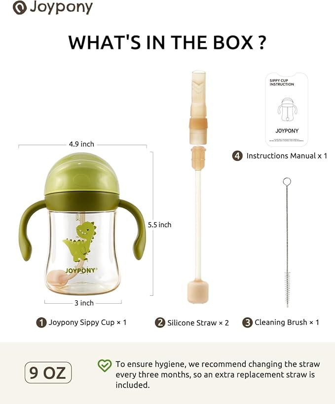 Sippy Cups for Toddlers 1-3, Spill Proof Weighted Straw Cup - Image 6