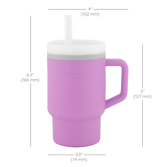 Infantino My 1st Tumbler, Silicone Sippy Cup - Image 6
